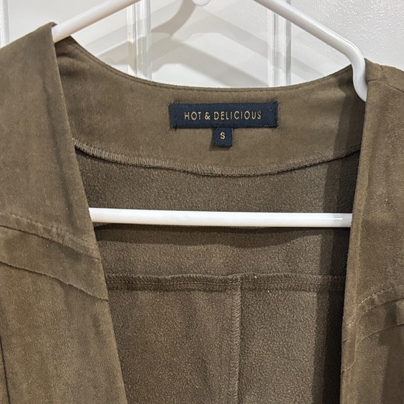 Hot And Delicious Ultra Suede Crop Fringe Jacket Small - Picture 2 of 4